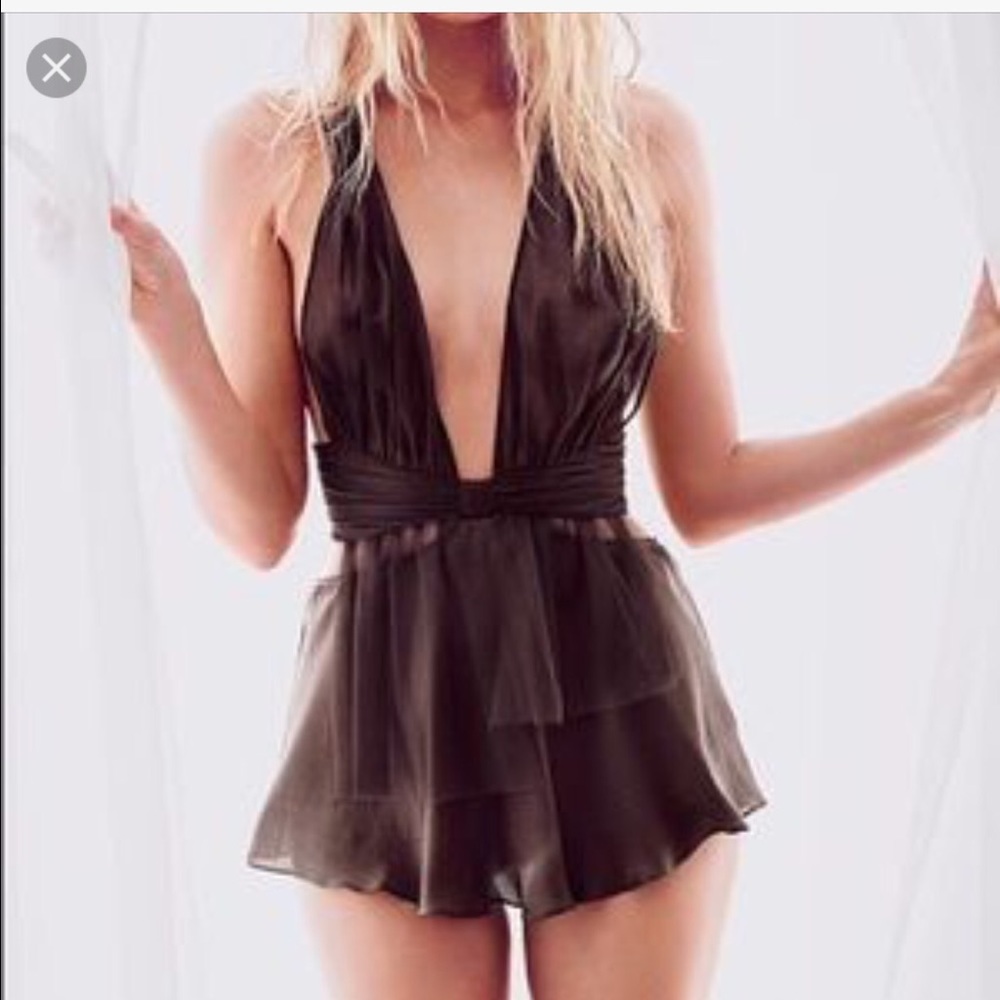 VS designer collection BLACK tulle silk babydoll!
