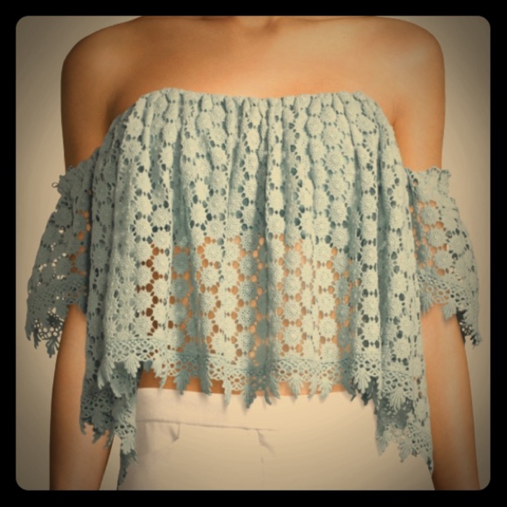 TULAROSA- "amelia" lace off the shoulder blouse