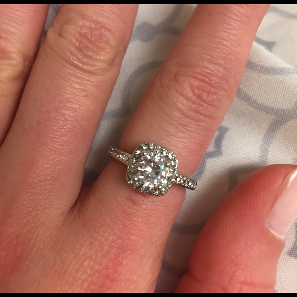 Zirconia diamond engagement fashion ring size 5