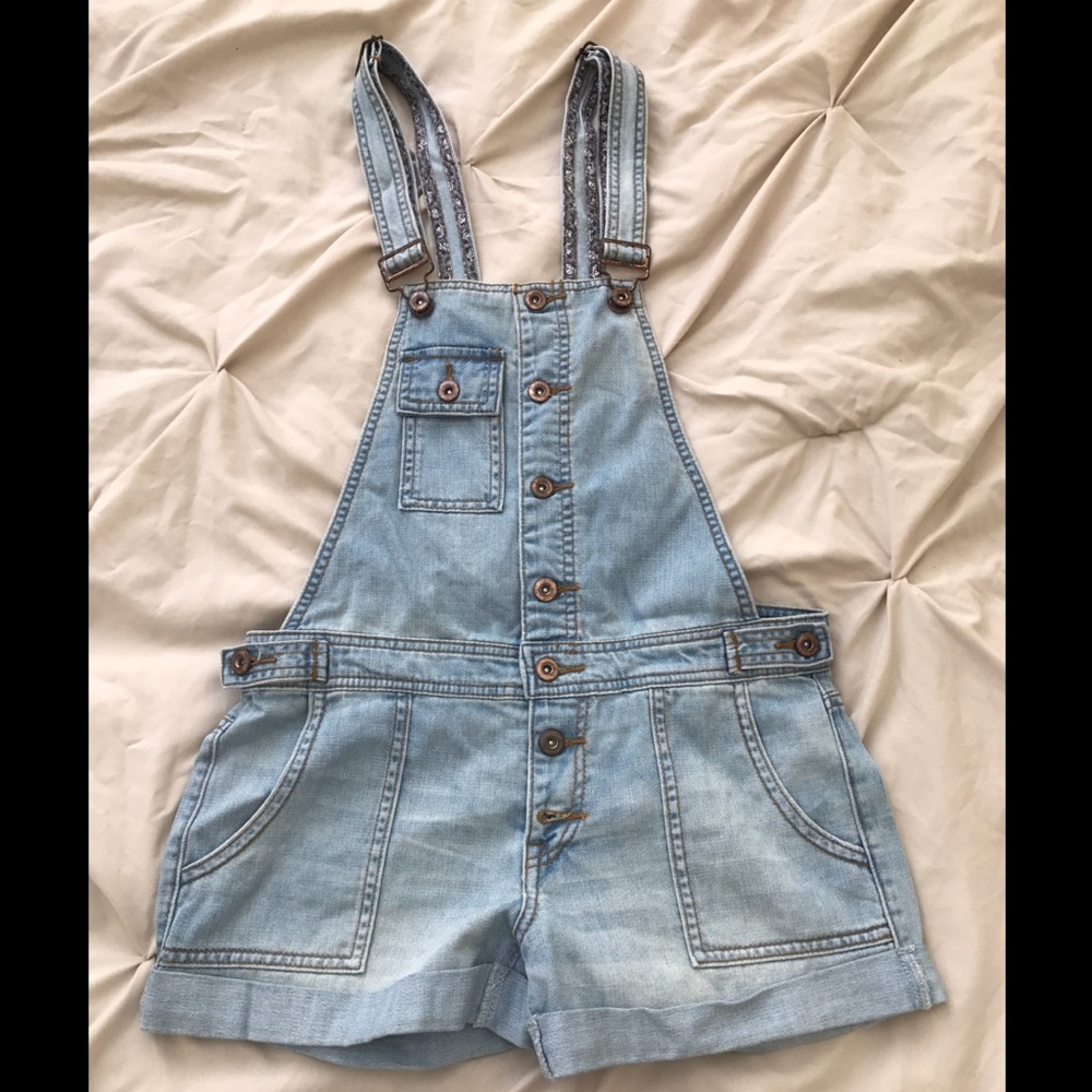 Jean short overalls