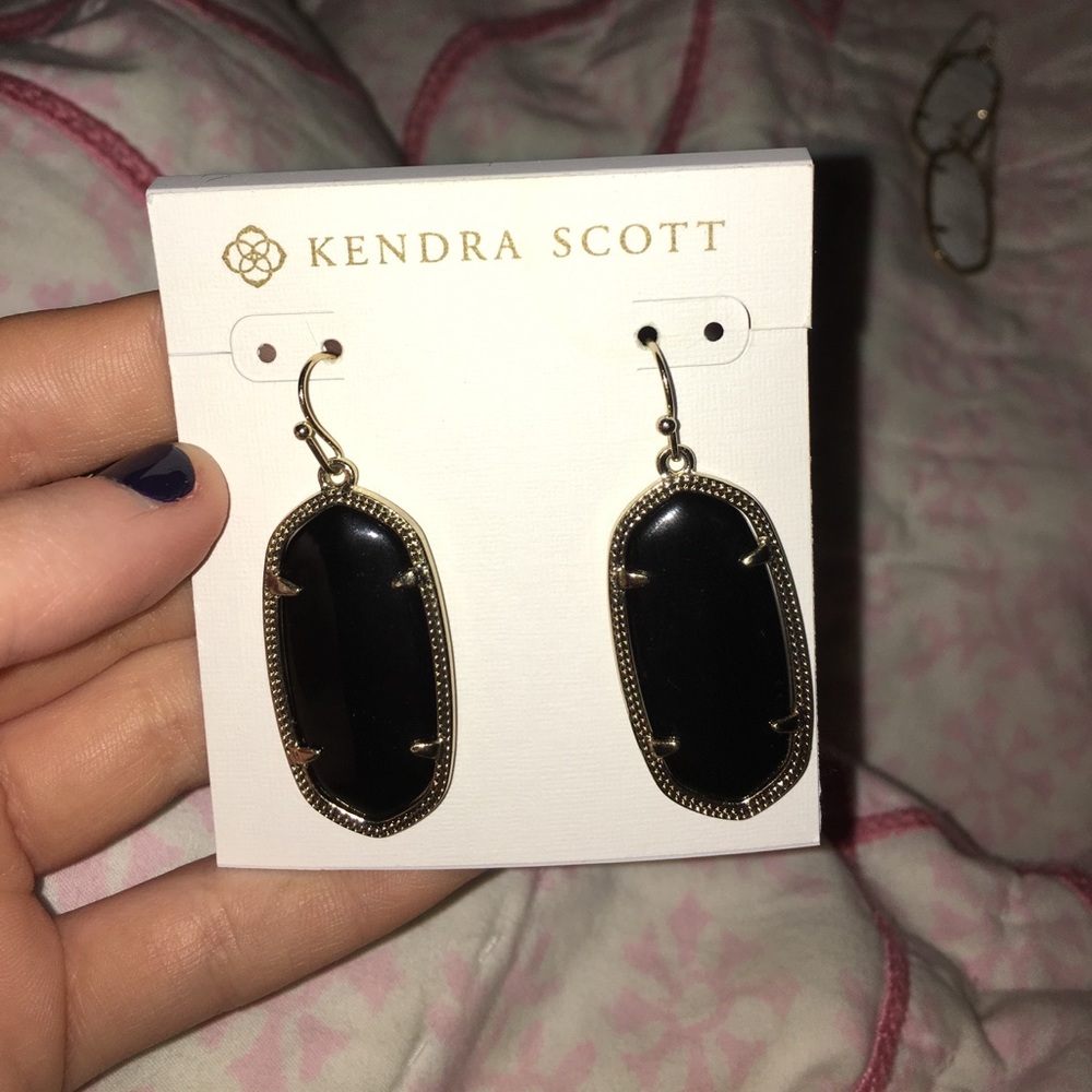 Kendra Scott black dangle earrings