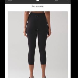 Lululemon Wunder High Rise Crops