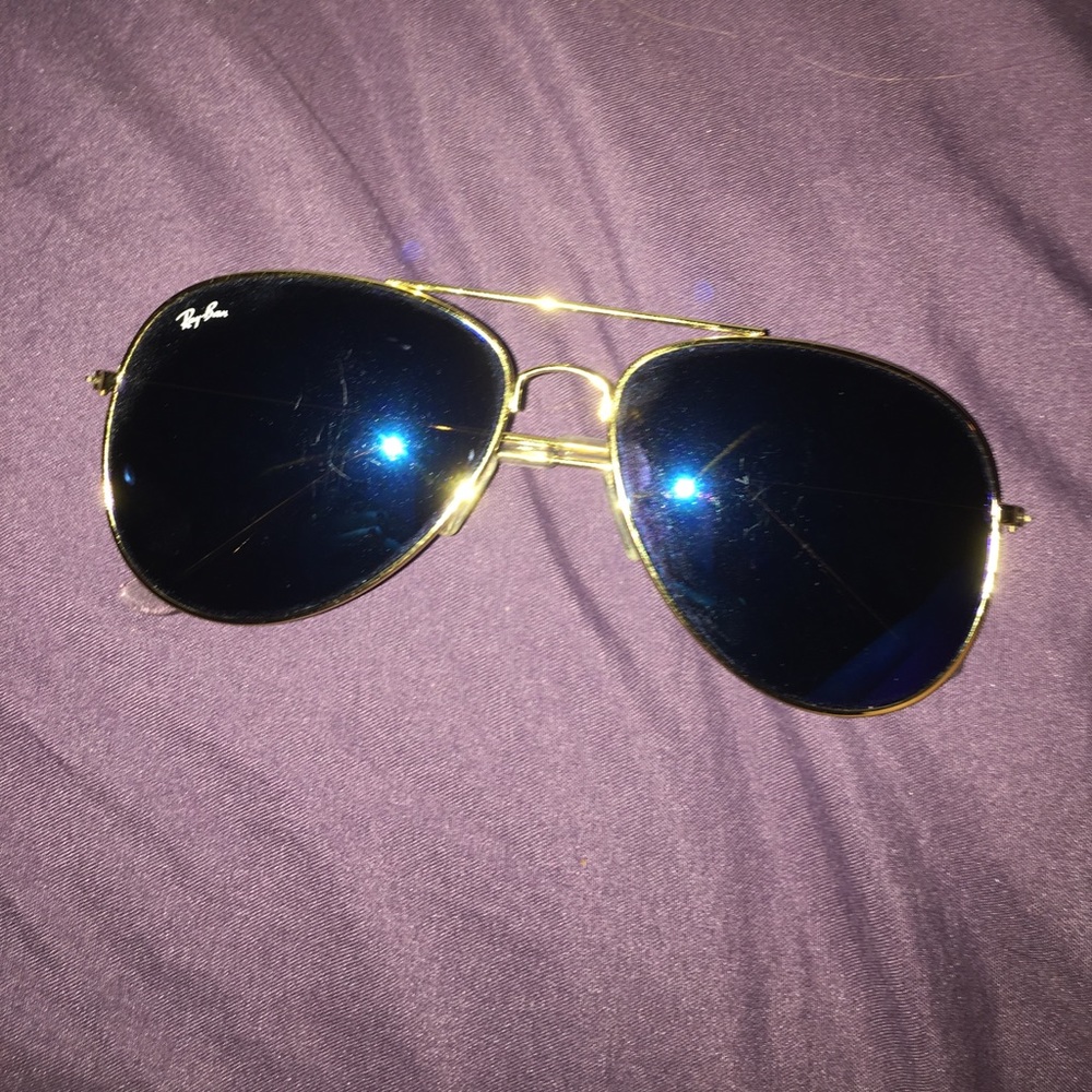 Rayban mirrored blue sunglasses