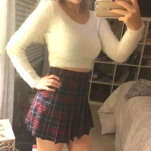 American Apparel cropped fuzzy sweater