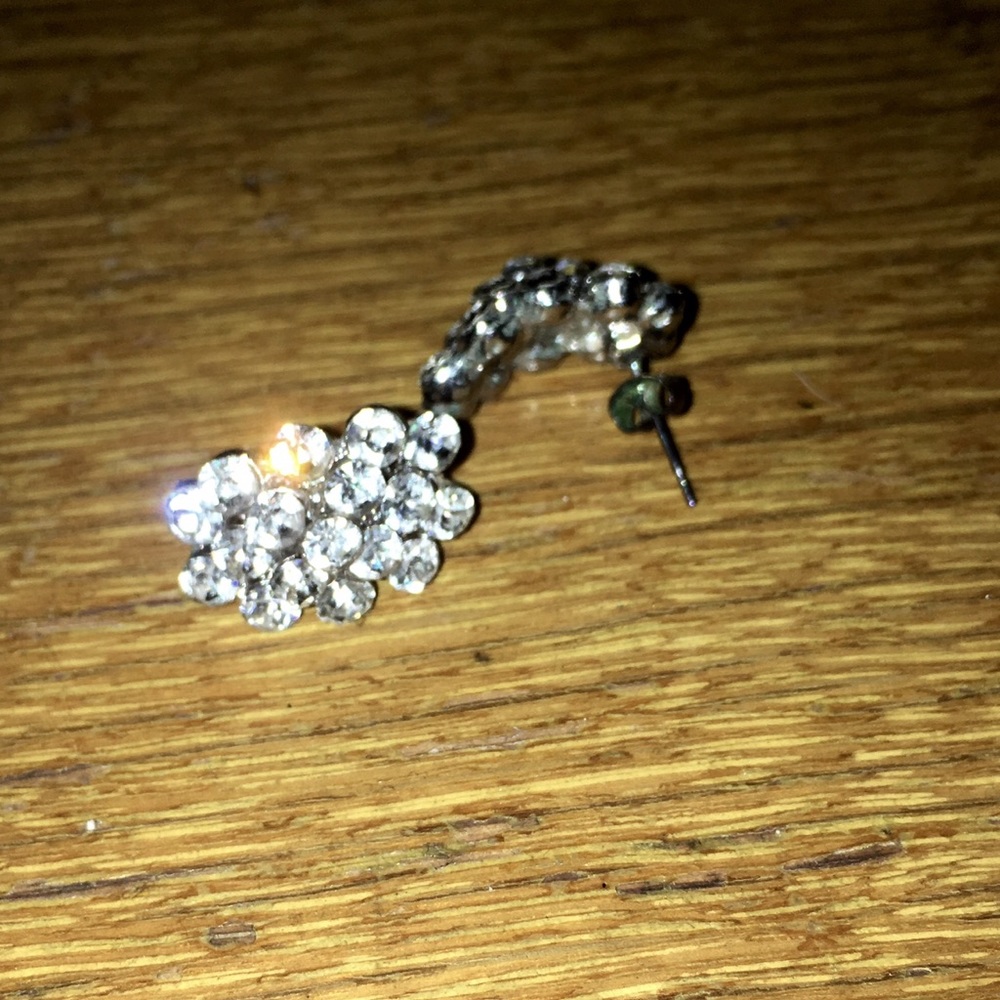 Rhinestoned statement earring