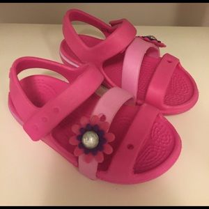 Pink, size 7, crocs