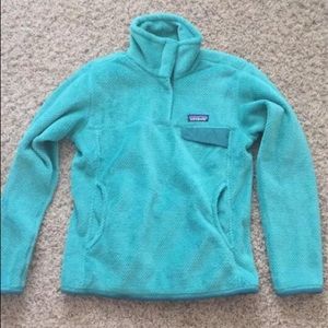 Turquoise women's Small Re-tool Snap T-Pullover