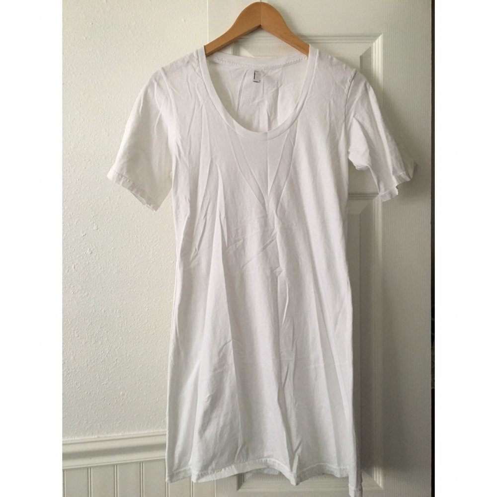 American apparel white t-shirt dress