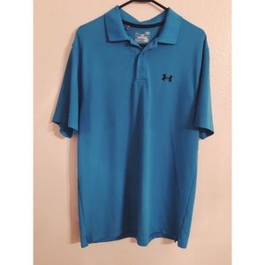 Under Armour vibrant blue polo.