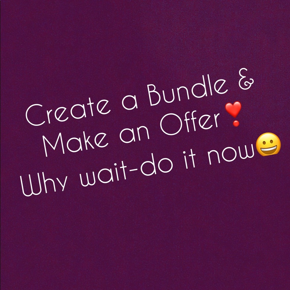 OR Bundle up your likes & get an offer from me😀