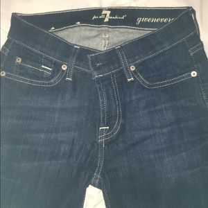 7 Seven for all mankind dark wash skinny jeans