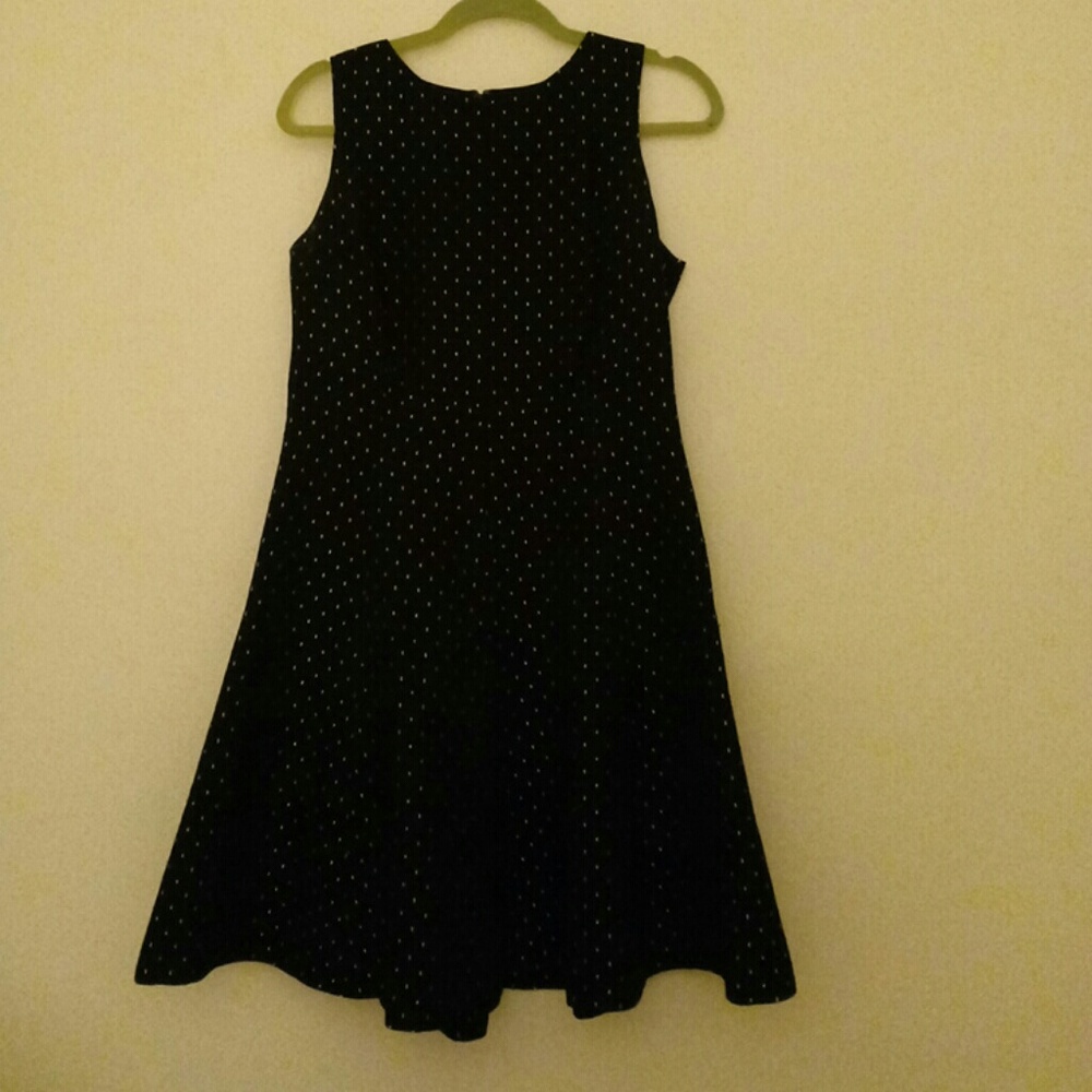 black and white polka dots dress