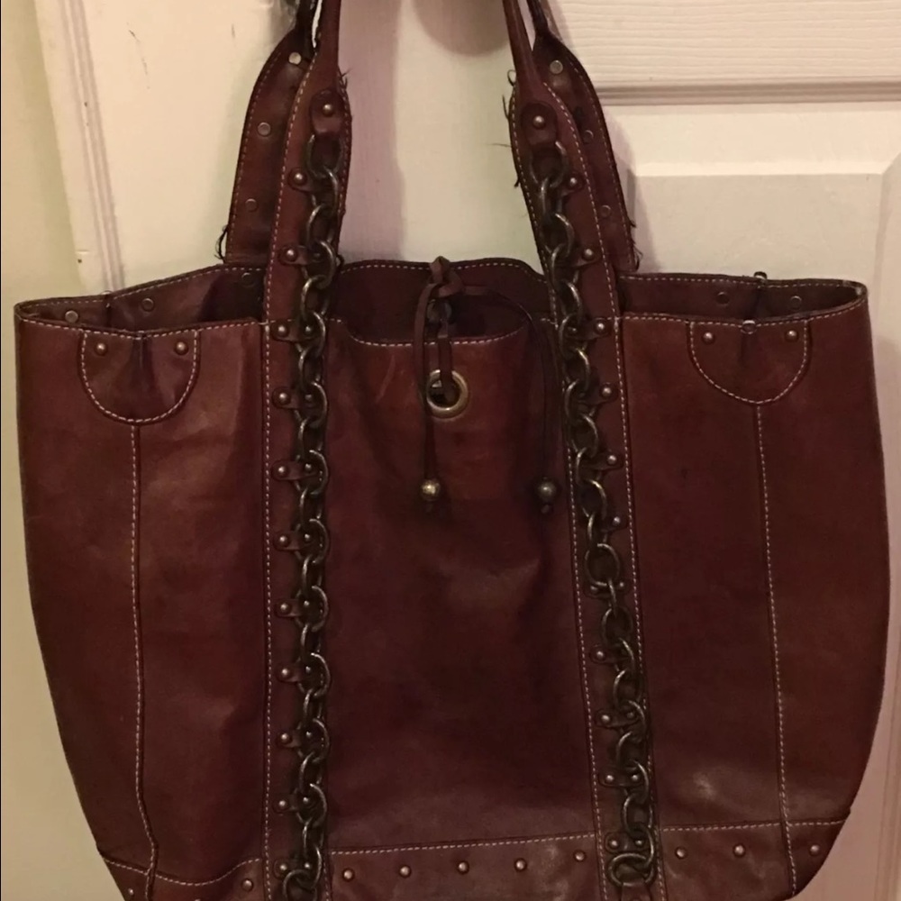 J Crew Brown Leather Tote