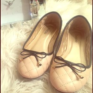 Bebe quilted ballet flats