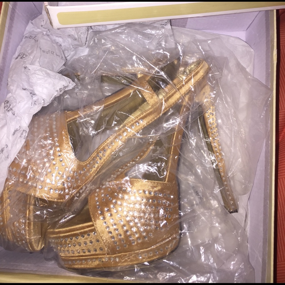 Platform Golden Hells, Worn ONCE for prom