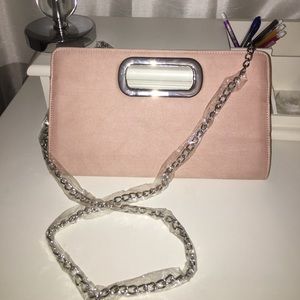 Clutch with chain for cross body. NEVER USED.