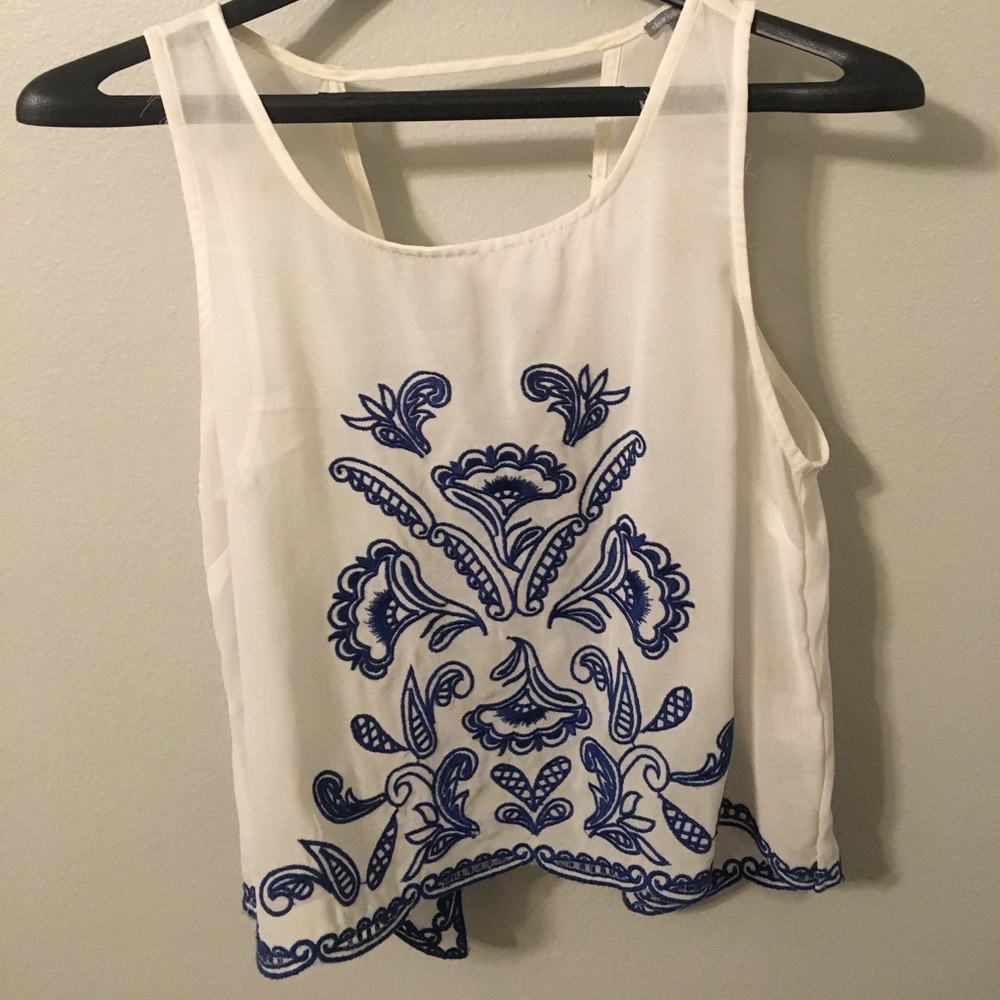 chiffon top with embroidering