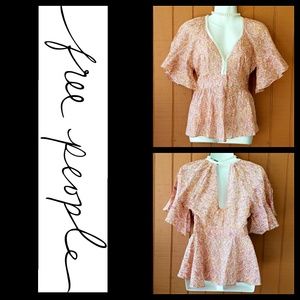 FREE PEOPLE DUSTY ORANGE PAISLEY SZ 4