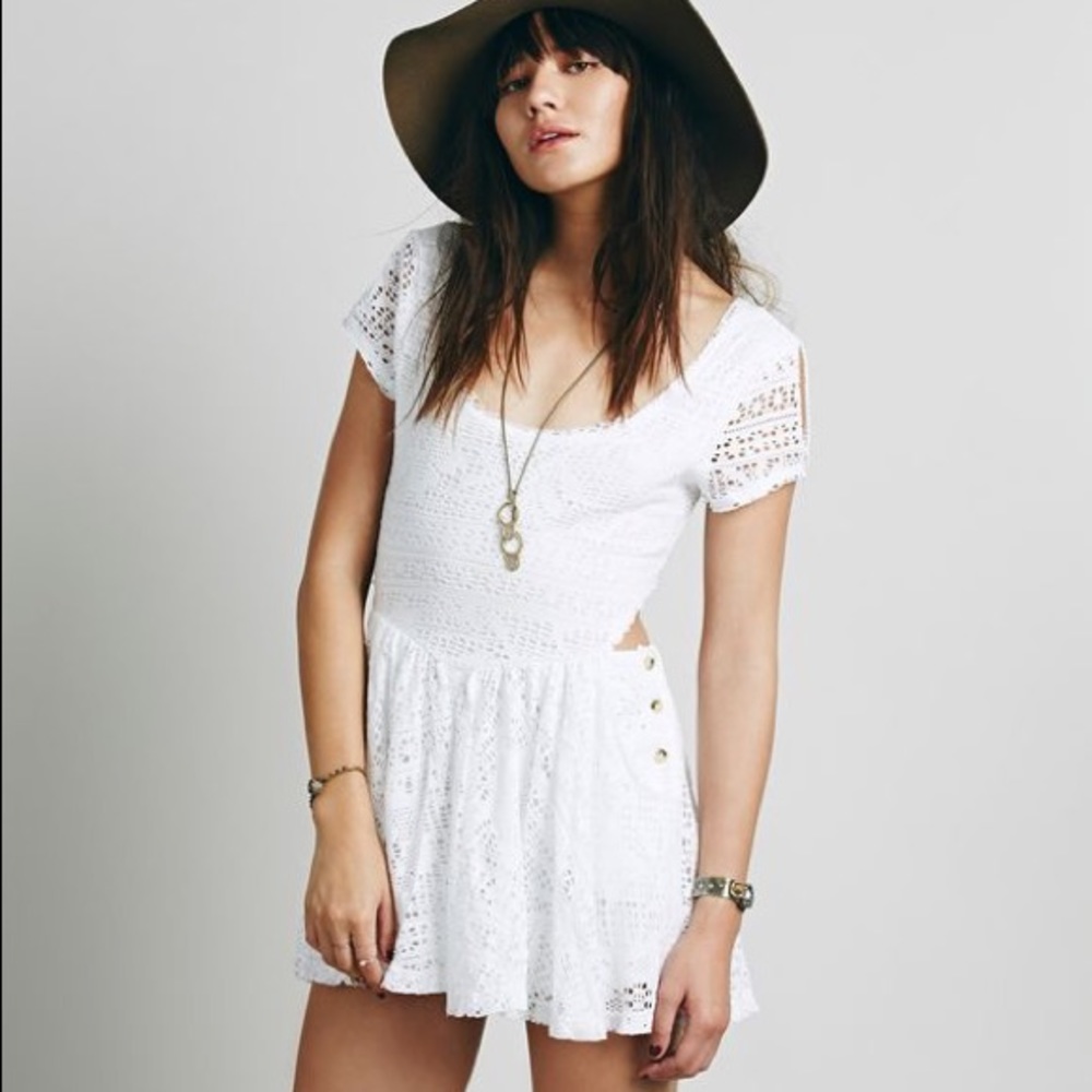 free people beach walk to the beat crochet romper