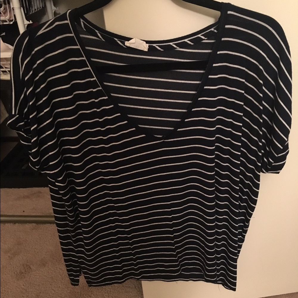 Blue and White Striped Shirt