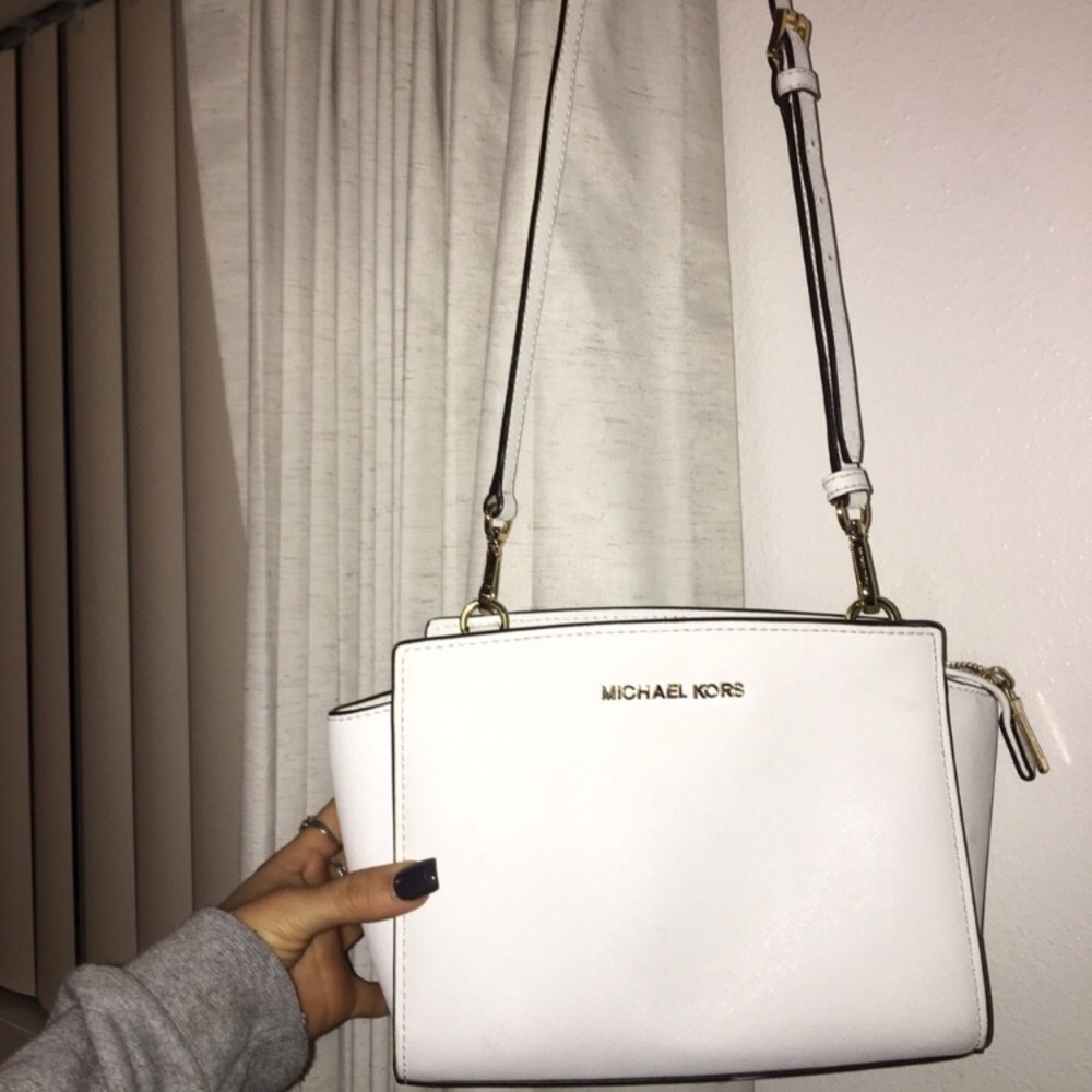 White Medium Selma Michael Kors cross body bag