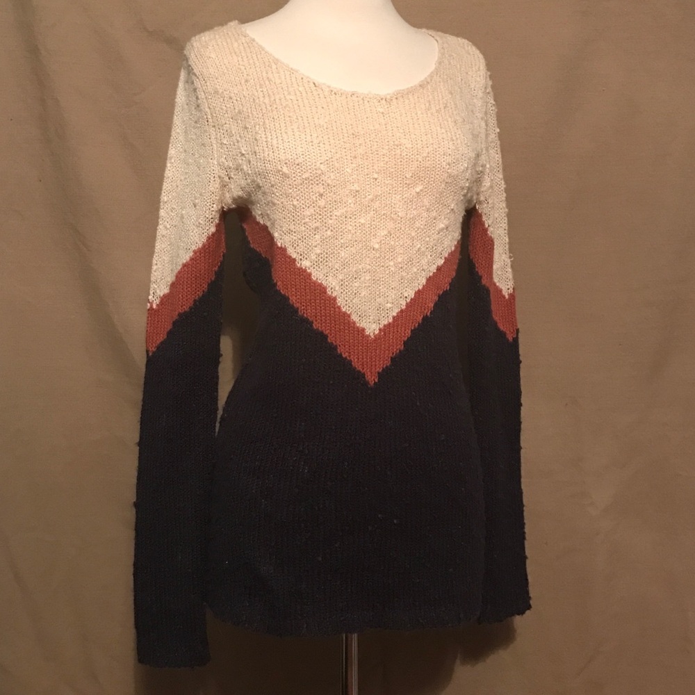 Purple Coral and Cream Sweater