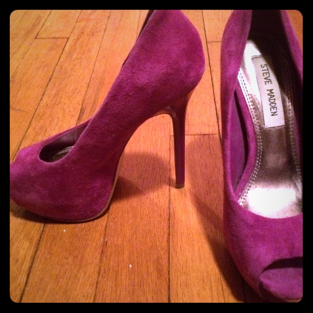 Steve Madden Pink Suede Heels