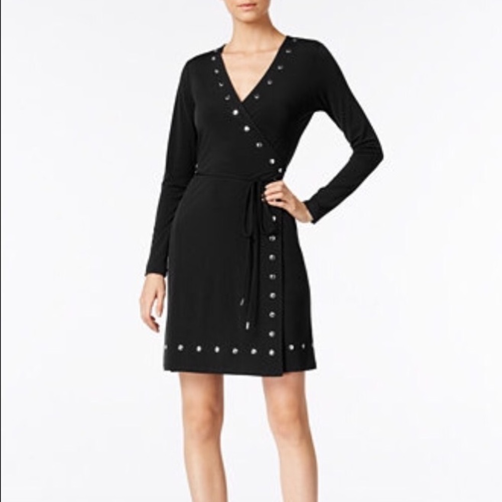 MICHAEL by Michael Kors embellished wrap dress
