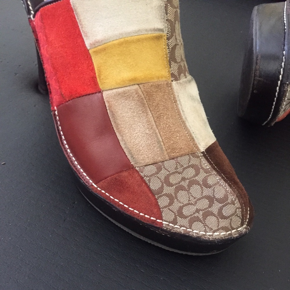 VERY RARE VINTAGE coach Patchwork clogs