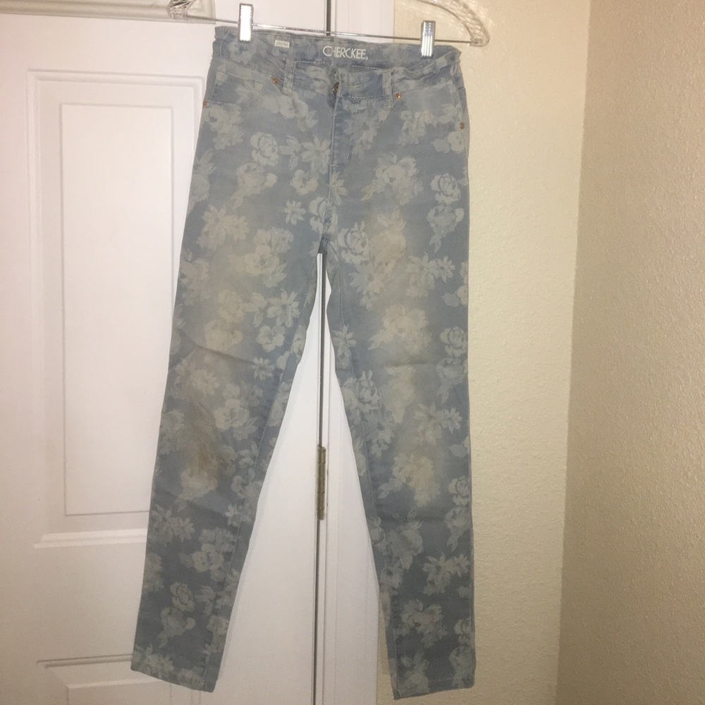 Floral Light Girls Jeggings