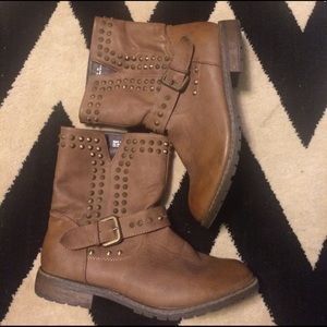 Bamboo studded booties