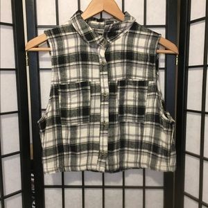 Plaid cropped tank