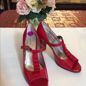 Red Tahari  heels.