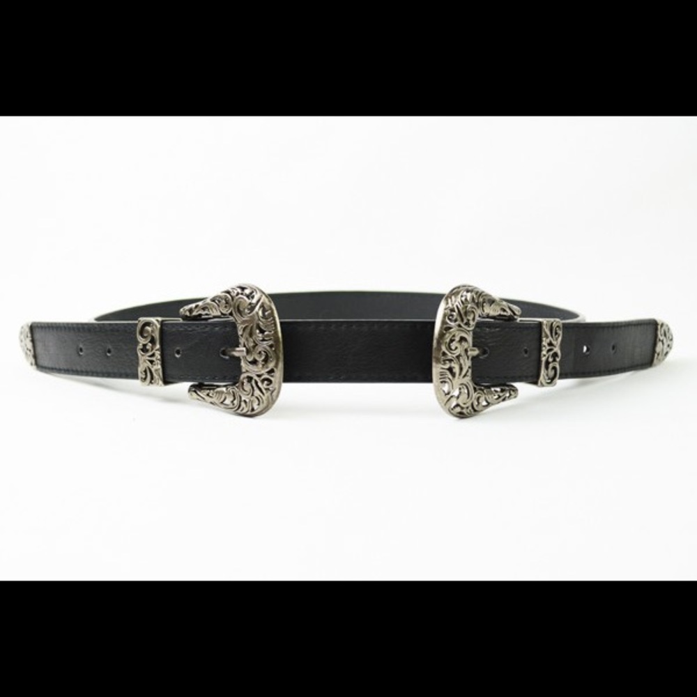 Double Buckle Western Belt - Free People Inspired