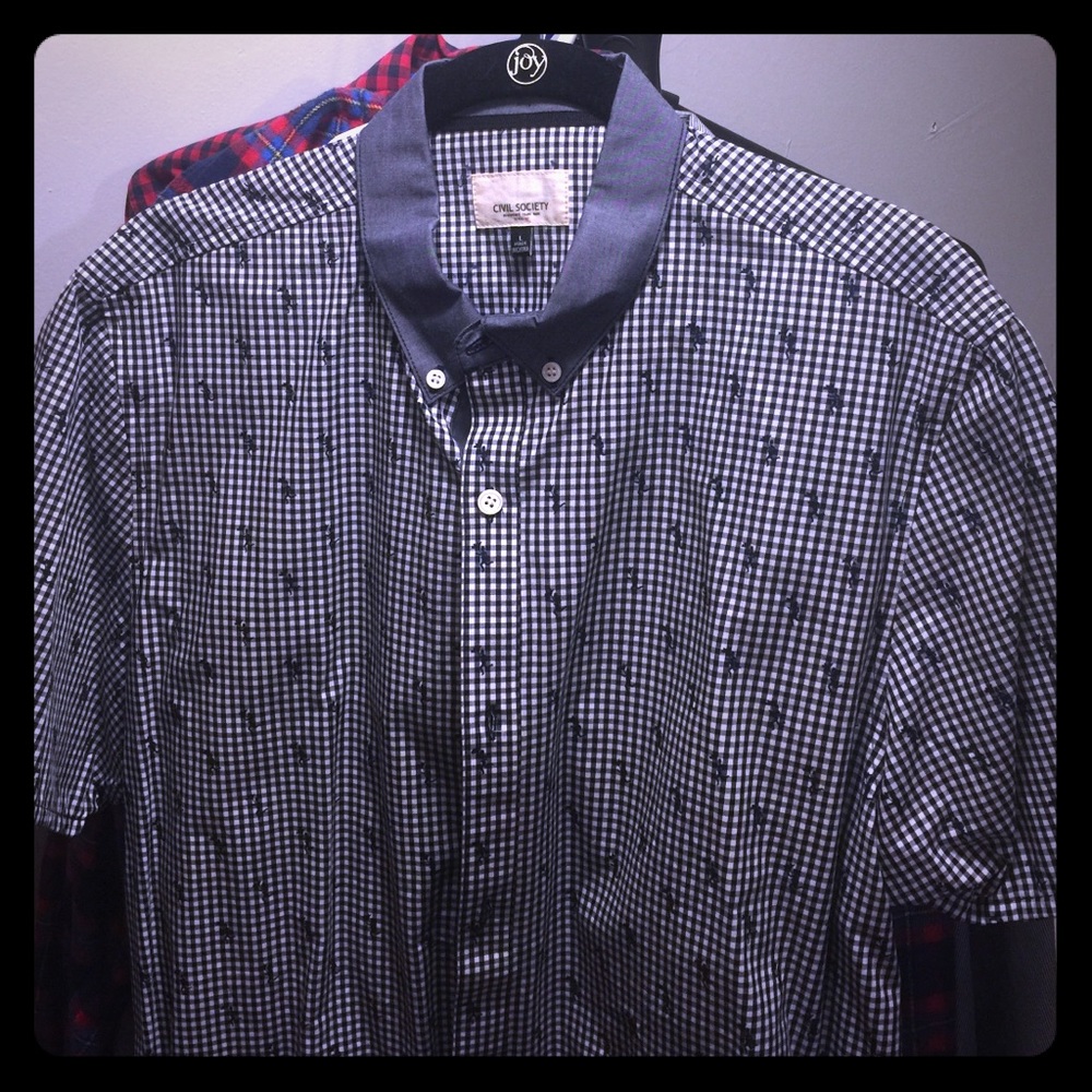 Civil society short sleeve dressy casual button up