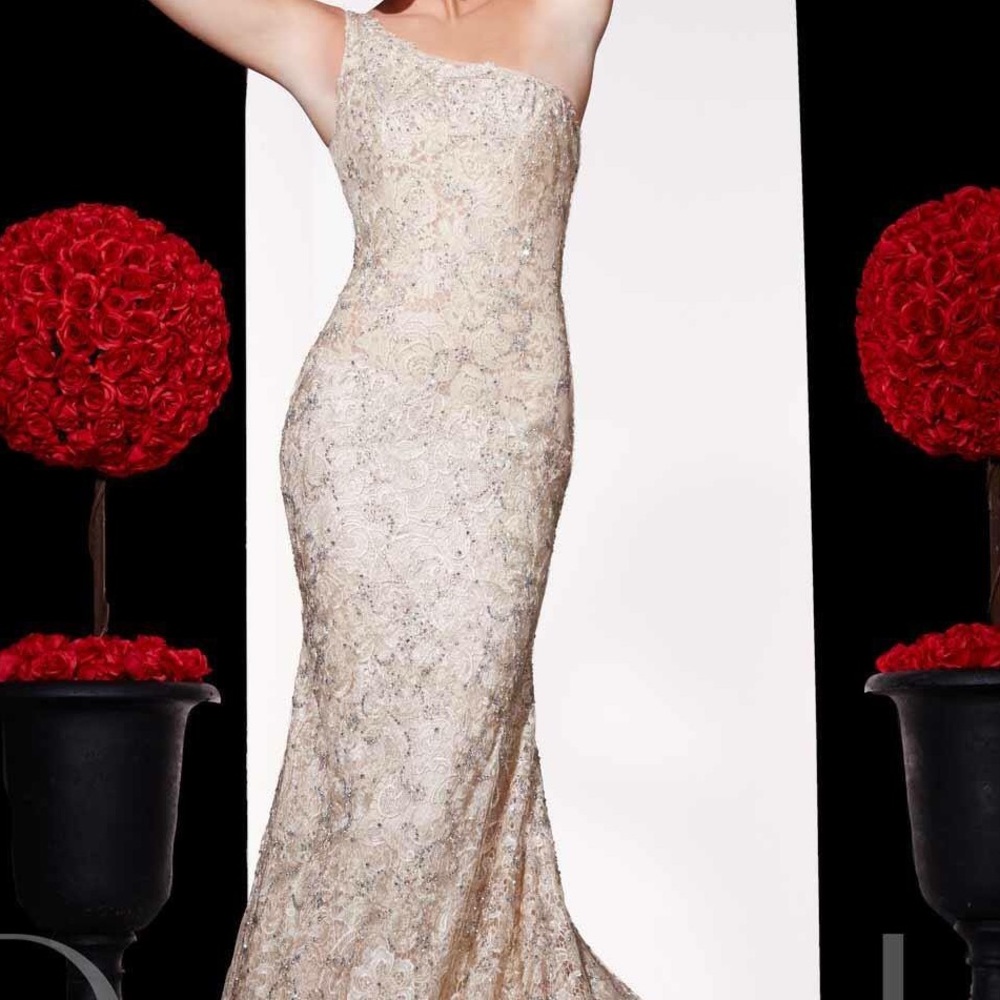 Champagne and Gold Panoply Pageant Gown