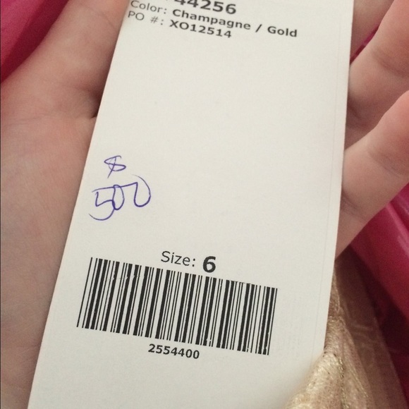 Champagne and Gold Panoply Pageant Gown - Picture 4 of 5