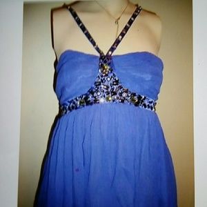 New bebe studded  chiffon halter top S