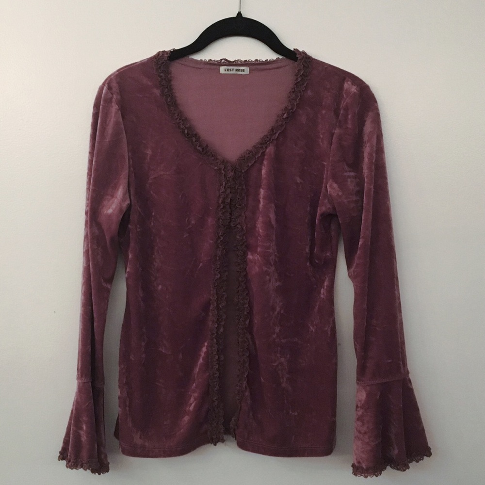 L'est Rose Pink Velvet Top