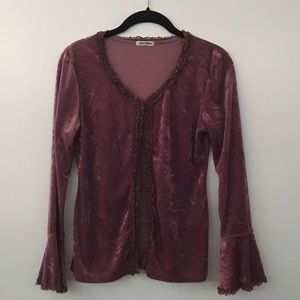 L'est Rose Pink Velvet Top
