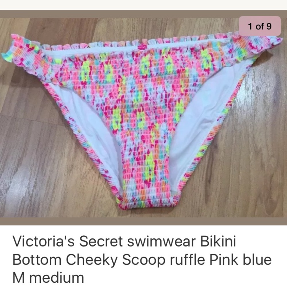 VS Women's cheeky bikini bottom ruffles sz medium