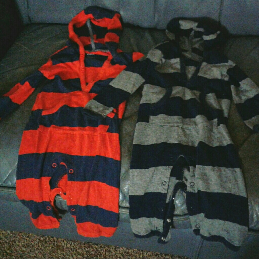 Boys' hooded one piece outfits*both for $13*