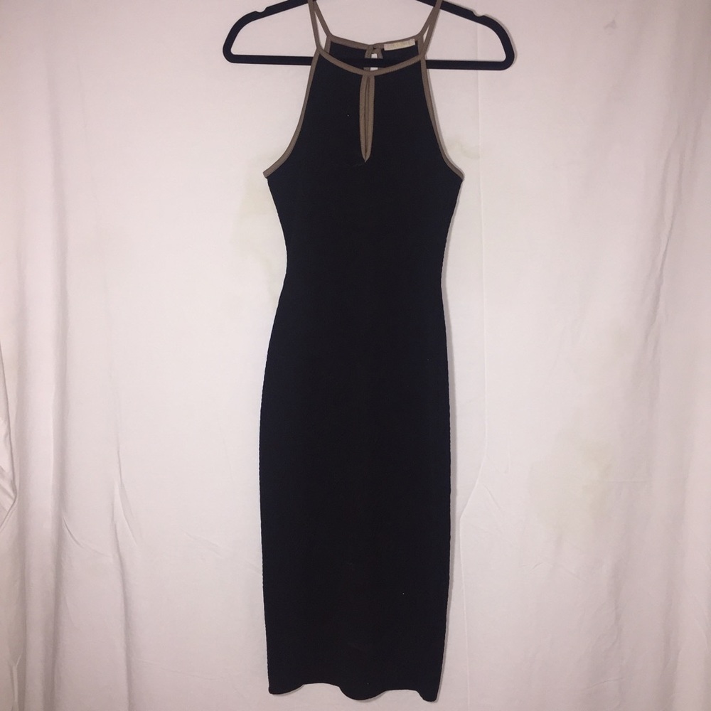 Long black halter dress