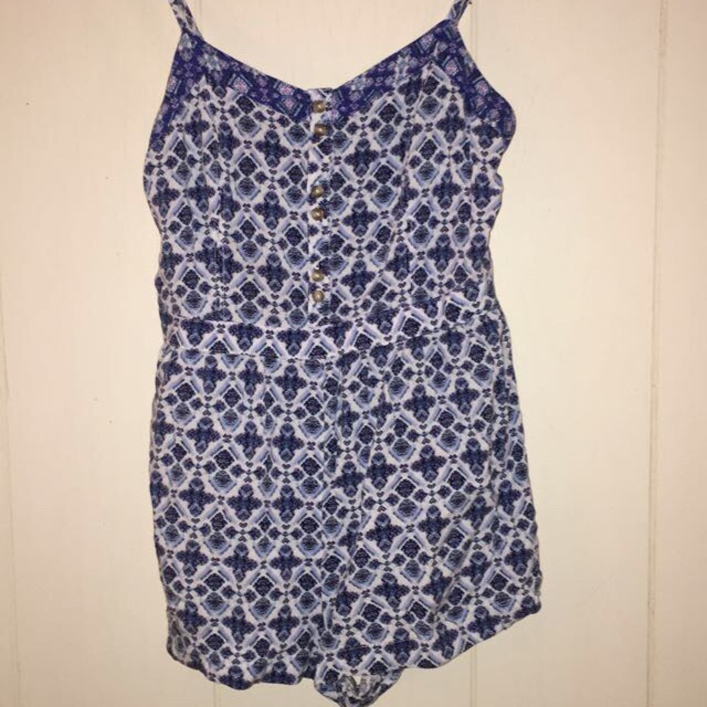 Blue flowy Romper