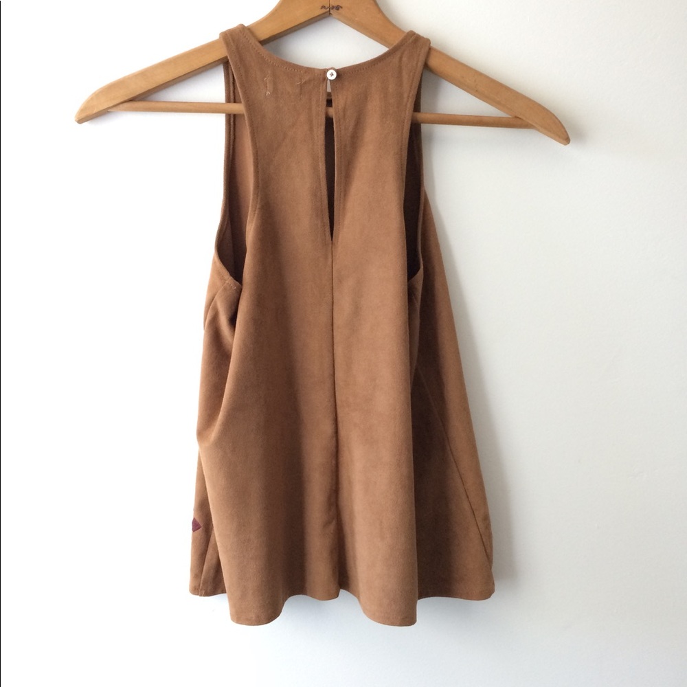 Embroidered Suede Tank - Picture 2 of 2
