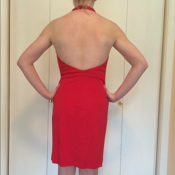 Red Nicole Batki Cocktail Dress - Picture 2 of 2