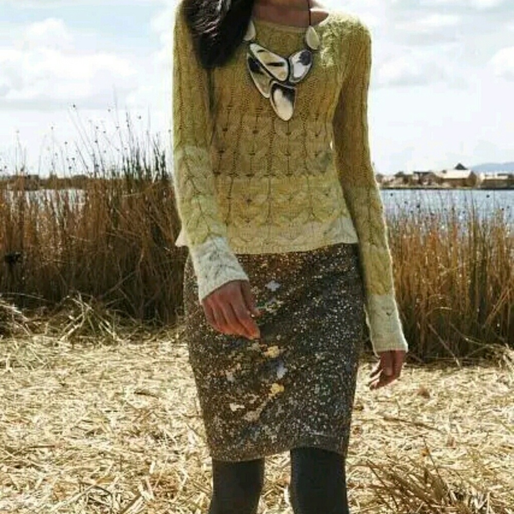 Anthropologie MOULINETTE SOEURS wool pencil skirt - Picture 4 of 10
