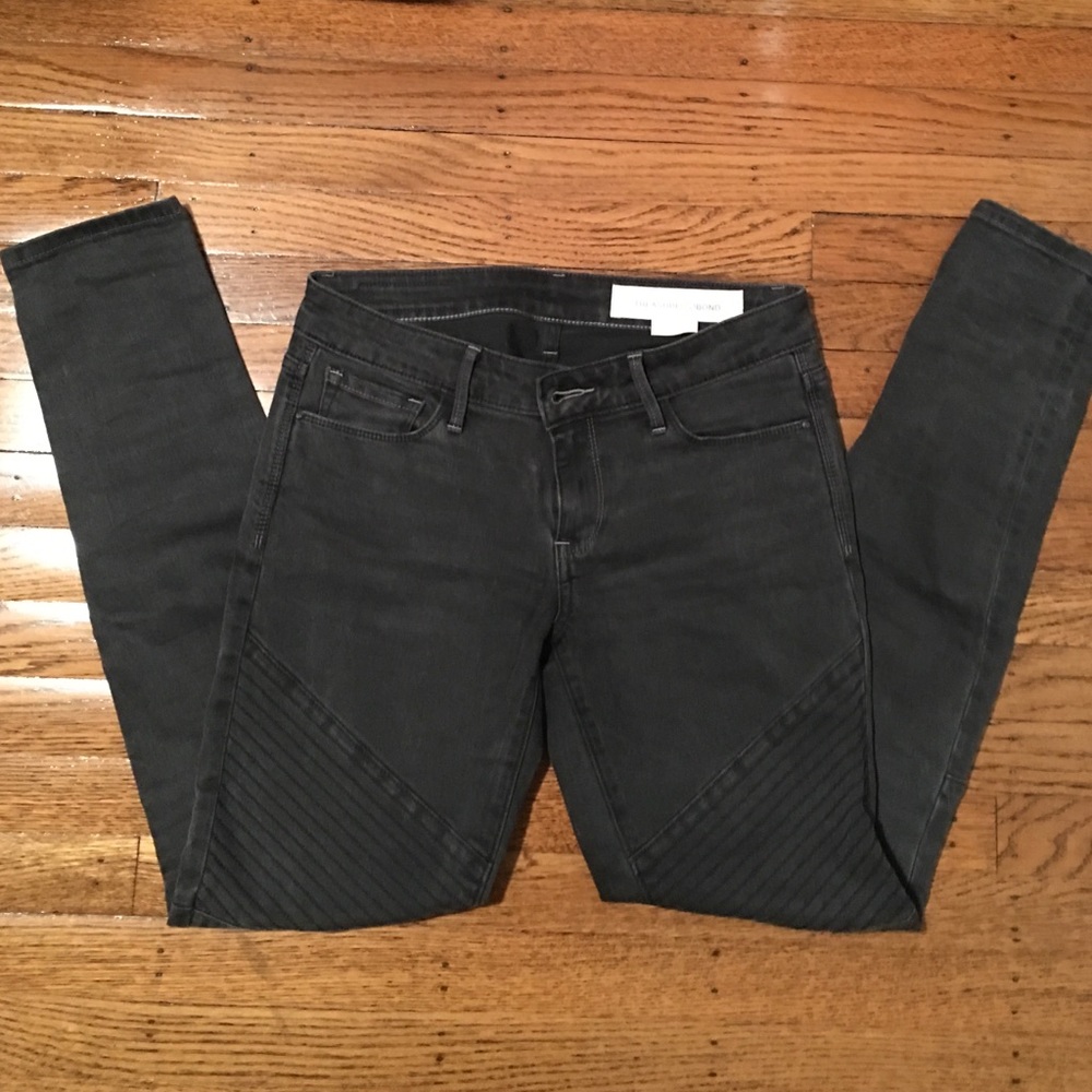 Treasure & Bond dark gray moto jeans sz 27