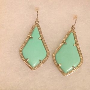 Kendra Scott Alex mint earrings in gold