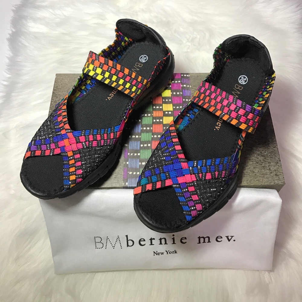 Bernie Mev Comfi Black Rainbow Sandals - Picture 3 of 5